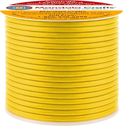 Mandala Crafts Round Genuine Yellow Leather Cord - Image 2