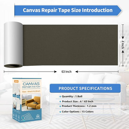 KING MOUNTAIN Canvas Repair Tape, Outdoor Gear Patch, 4×63 Inches, Waterproof - Image 4