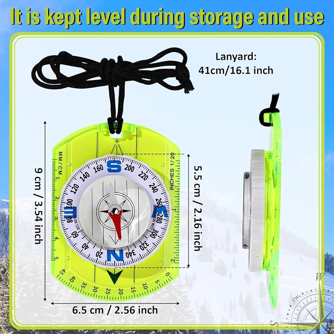 20 Pcs Acrylic Orienteering Compass Hiking Backpacking Survival Reliable - Image 2