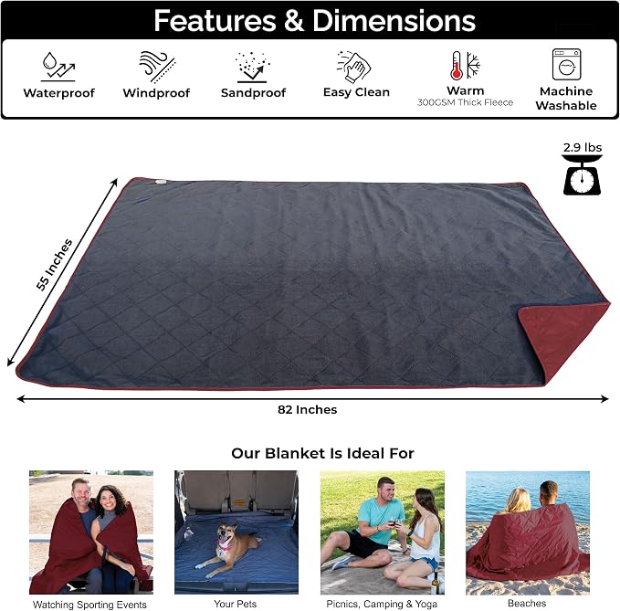 BRAWNTIDE Large Outdoor Waterproof Blanket - Image 2