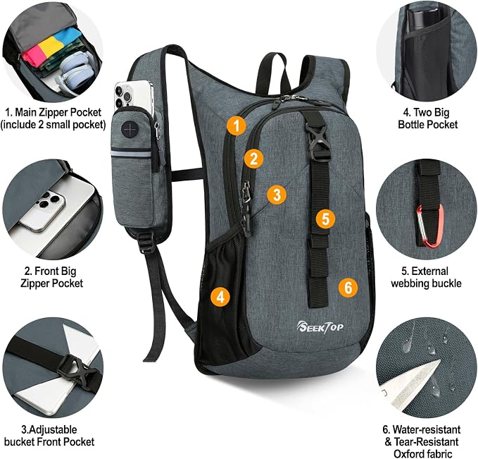 Seektop 15L Small Hiking Backpack - Image 2