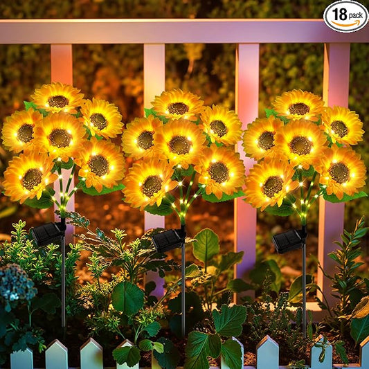 Solar Sunflower Lights Outdoor Waterproof by AHAORIGIN