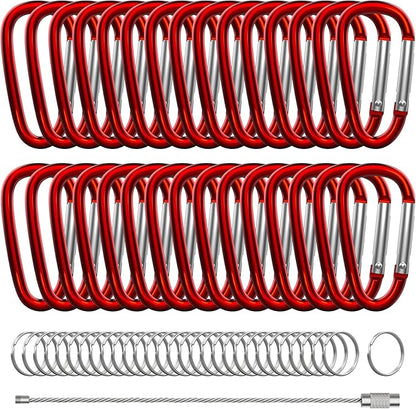 30PCS Aluminum Carabiner Clips by XIECHANEE