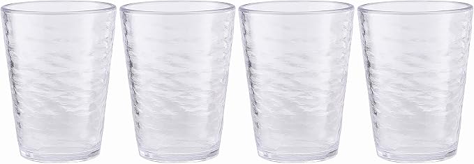 KLIFA- RIPPLE- 16 ounce, Acrylic Tumbler Drinking Glasses Cups, Stackable - Image 8