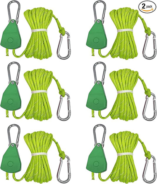 Longer 14ft Retractable Paracord Rope Tie Down Ratchet Strap Small Straps Mini by KOKKOYA