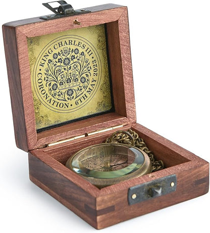 Handmade Antique Vintage Brass Compass | Exquisite Nautical Compass | Home - Image 2
