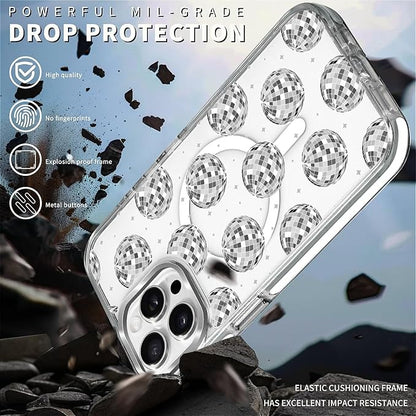 Case for iPhone 13 Pro Max, Disco Ball Grayish White Phone Case Design，for - Image 5