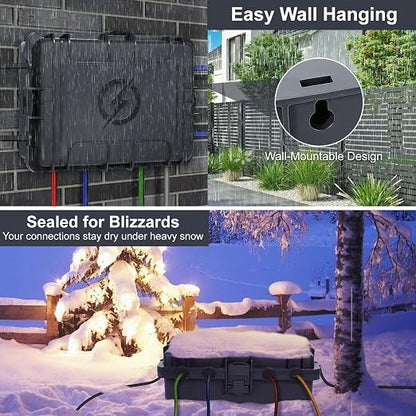 Waterproof Electrical Box, Large Outdoor Extension Cord Covers Waterproof - Image 4