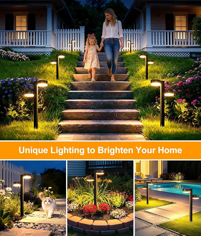 Solar Pathway Lights Outdoor Waterproof, 2 Pack Dual-Head Solar Lights Outdoor - Image 7