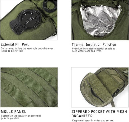 Unigear Tactical Hydration Packs Backpack 1050D - Image 4