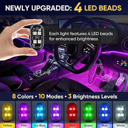 Upgraded 4LEDs 6PCS Wireless LED Strobe Lights - Image 2