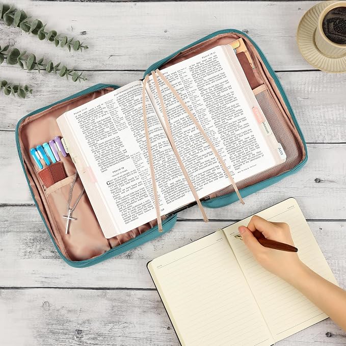 FINDCOZY Bible Cover for Women, Durable Carrying Book Case Church Bag for - Image 5