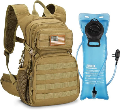 CVLIFE Hydration Backpack with 3L TPU Tactical Water Bladder, 22L Hiking by CVLIFE