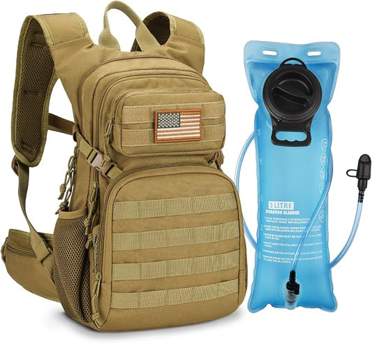 CVLIFE Hydration Backpack with 3L TPU Tactical Water Bladder, 22L Hiking by CVLIFE
