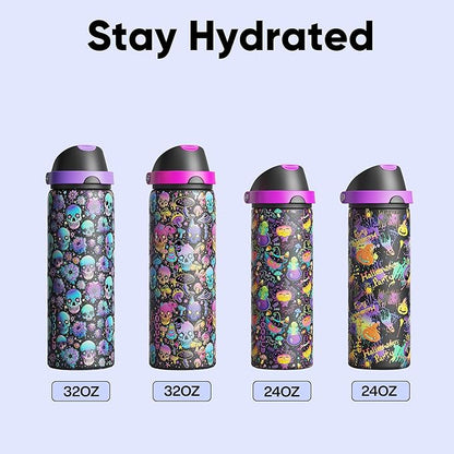 Insulated Water Bottle with Straw - Image 7