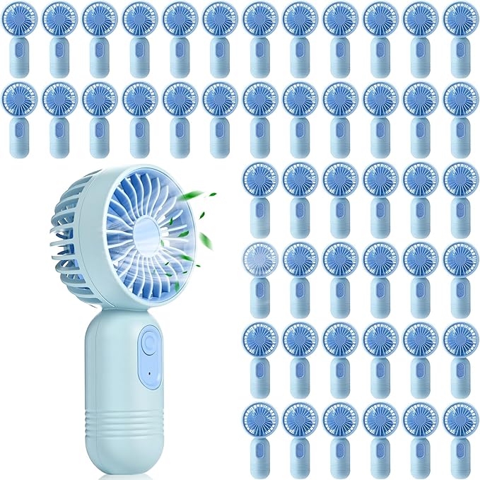 Rossesay 48 Pcs Mini Portable Fan Bulk Cute Handheld Lightweight Small Little by Rossesay