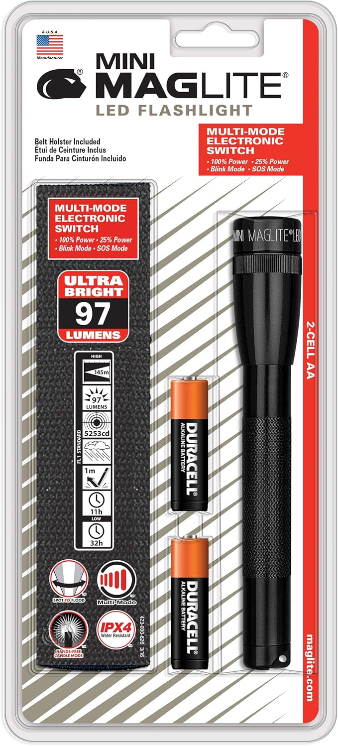 MagLite Mini LED 2-Cell AA Flashlight – High-Powered Compact LED Light - Image 2