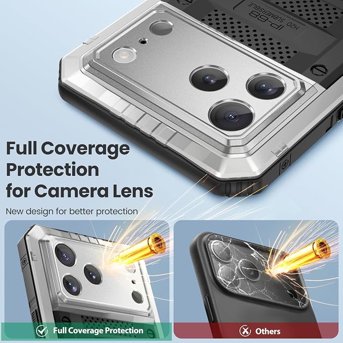 Mitywah Waterproof Case for iPhone 17 Pro Max, Rugged Metal Case - Image 6