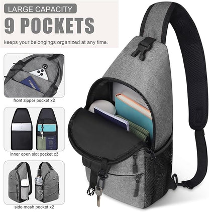 Pritent Crossbody Bags for Women Men Trendy Sling Bag Backpack Casual Chest Bag - Image 3