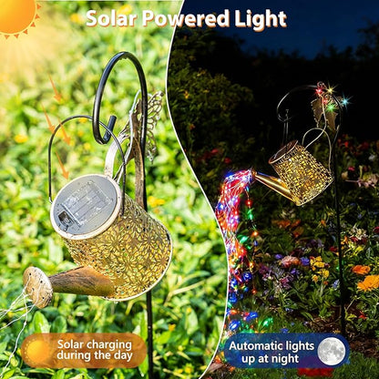 SRNPMIU Solar Watering Can Light, Solar Outdoor Decorative, Garden Decor Lights - Image 2