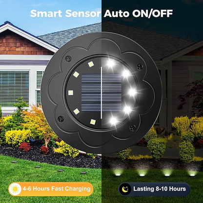 Brightown Solar Lights Outdoor Waterproof, 12 Packs LED In-Ground Solar Yard - Image 3