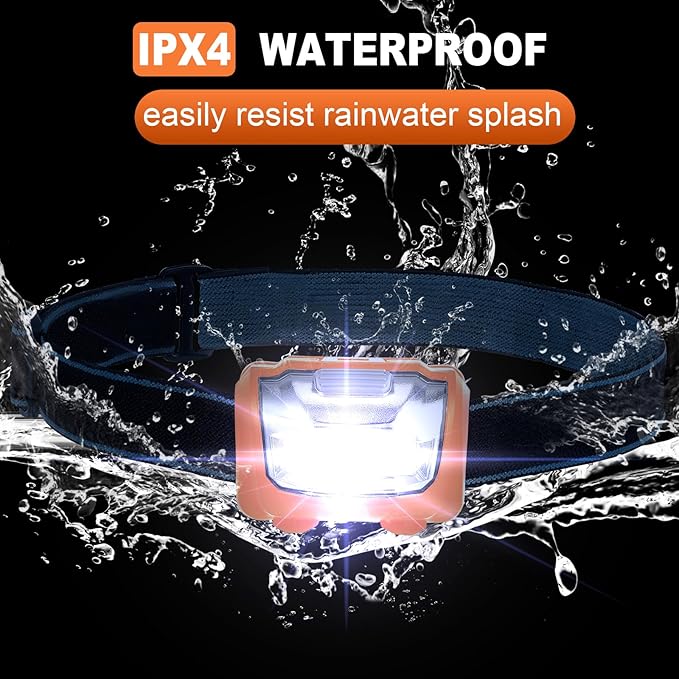 Macarrie 18 Pack LED Headlamps IPX4 Waterproof 3 Modes Headlamp Flashlight - Image 4