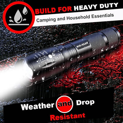 1 Mode Flashlights 4 Pack, Bright Zoomable LED Tactical Flashlight High Lumens - Image 6