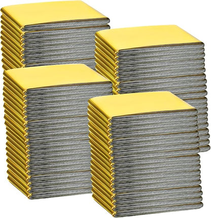 Macarrie 100 Pack Emergency Thermal Blankets Silver Foil Survival Blanket Space by Macarrie