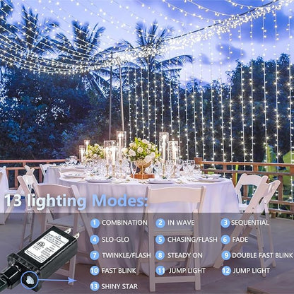 Connectable 100 LED String Lights Indoor Outdoor, 33FT Cool White Christmas - Image 2