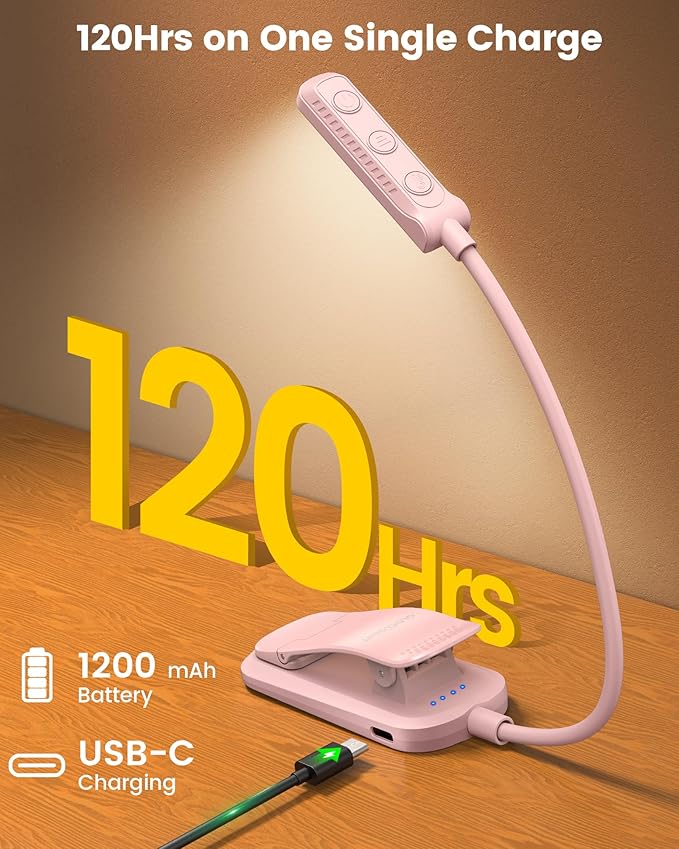 Glocusent 13 LEDs Book Lights for Reading at Night, 120 Hrs Runtime - Image 5