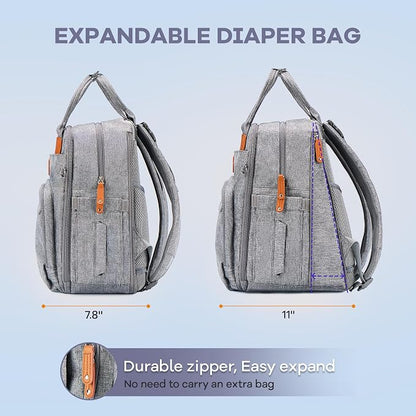 RUVALINO Diaper Bag Backpack-Expandable Baby Bag - Image 2