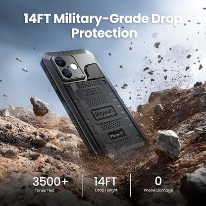 Mitywah Waterproof Case for iPhone 17, Rugged Metal Case - Image 4