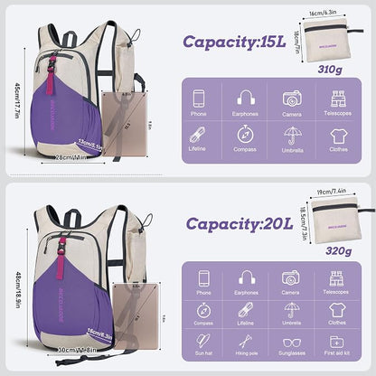 BECOJADDE 15L Small Hiking Backpack - Image 4