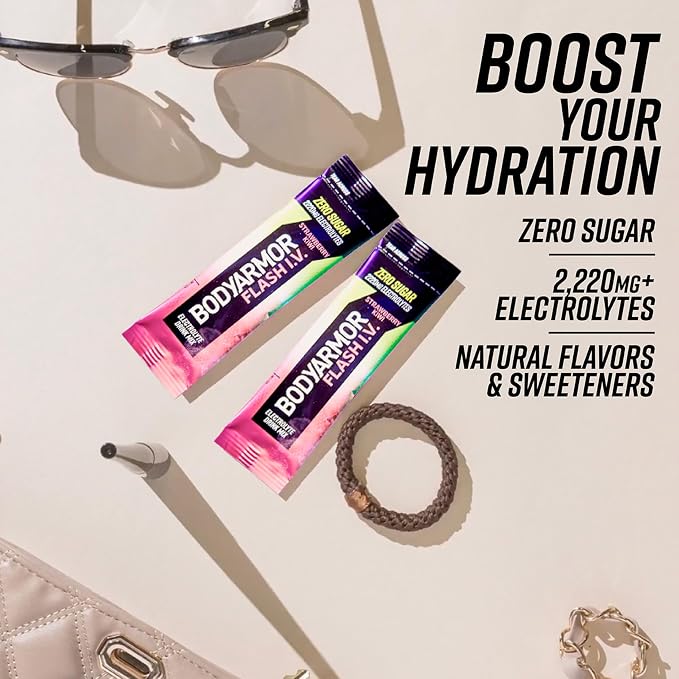 BODYARMOR Flash IV Electrolyte Packets, Strawberry Kiwi - Image 5