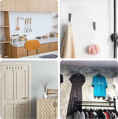15 Pcs Black Wall Mounted Coat Hooks, Hanger Hook - Image 4