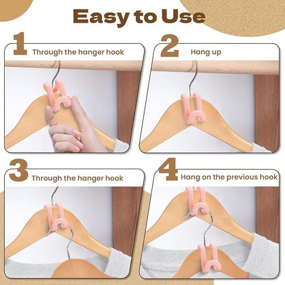 Mlici Clothes Hanger Connector Hooks, 60 Pack Hanger Extender Space Saver - Image 7