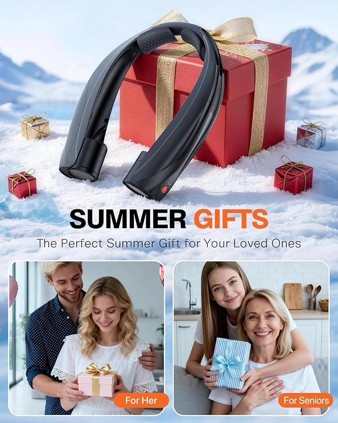 Portable Neck Fan, 6000mAh Personal Fan, 360° Cooling Rechargeable Wearable Fan - Image 8