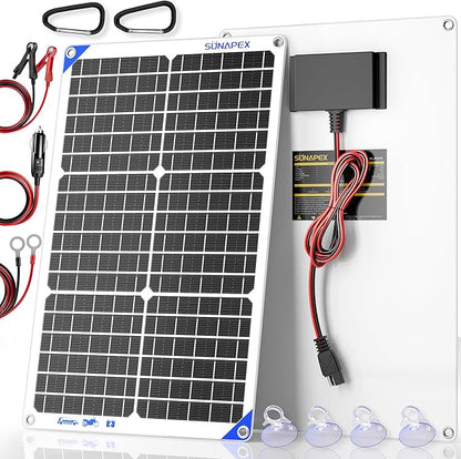 SUNAPEX 12V 30 Watt Solar Trickle Charger Maintainer by SUNAPEX-PASSINGTHEJOY