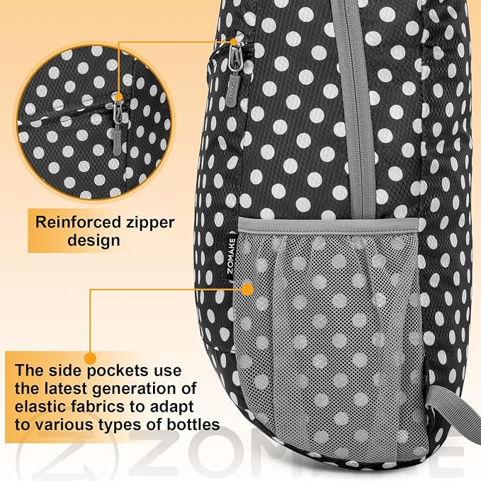 ZOMAKE Lightweight Packable Backpack, Foldable Backpacks Small Daypack - Image 7