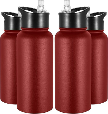 VEGOND 32 oz Insulated Water Bottle Bulk Stainless Steel Metal Water Bottles by VEGOND