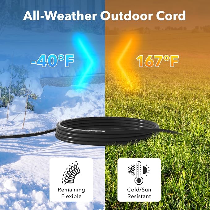 BN-LINK 8 ft Indoor/Outdoor Extension Cord 16/3 SJTW, Water & Weather Resistant - Image 5