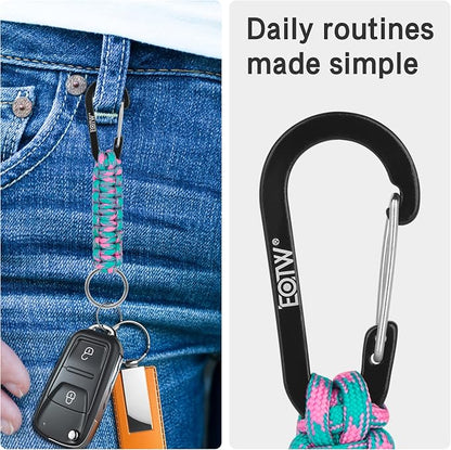 EOTW Paracord Keychain for Men Women Paracord Carabiner Backpack Keychain - Image 3