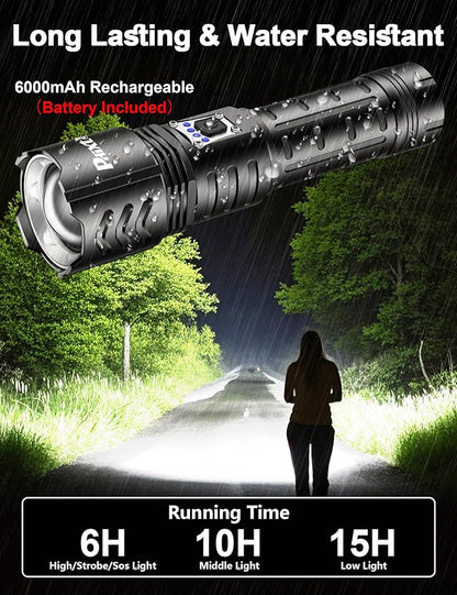PHIXTON Rechargeable Flashlights High Lumens 10000 Super Bright Long Range - Image 4