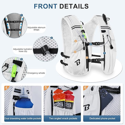 BECOJADDE Running Vest Hydration Backpack - Image 2