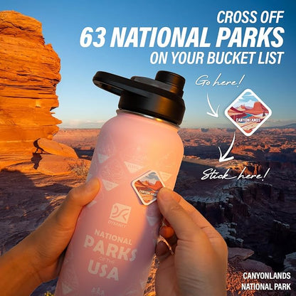 DYSANKY National Parks Water Bottle – 32 oz Insulated Stainless Steel Bottle - Image 3