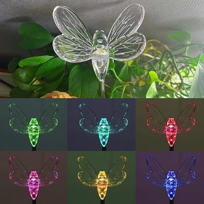 Glintoper 6 Pack Solar Garden Stake Lights Outdoor, Solar Butterfly Figurine - Image 8