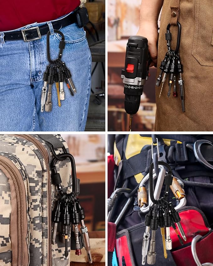 katerk 6pcs Bit Holder with Carabiner Socket - Image 4