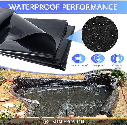ToLanbbt Pond Liner 4 x 7 Ft HDPE Pond Liners, 20 Mil UV Resistant Preformed - Image 4