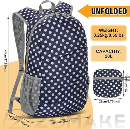 ZOMAKE Lightweight Packable Backpack, Foldable Backpacks Small Daypack - Image 3