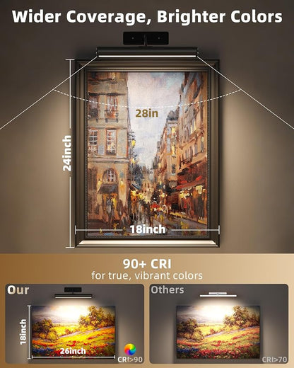 EZVALO 13-Inch Wireless Picture Light, 4000mAh Rechargeable Battery LED Art - Image 5